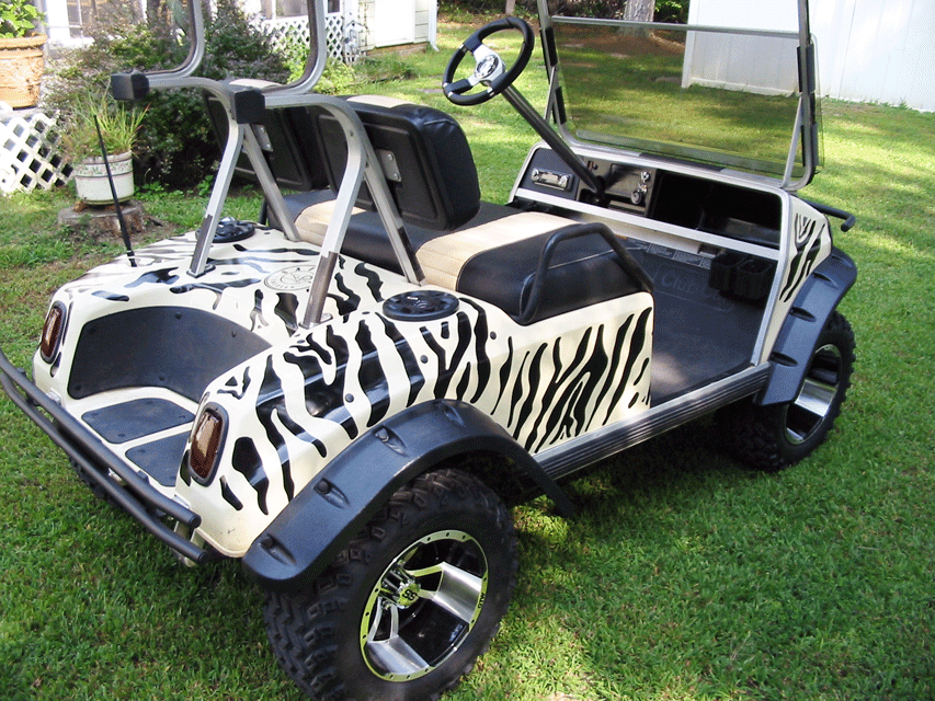 Zebra UL54 Golf Car Graphic Kit Sporty Trim Kits